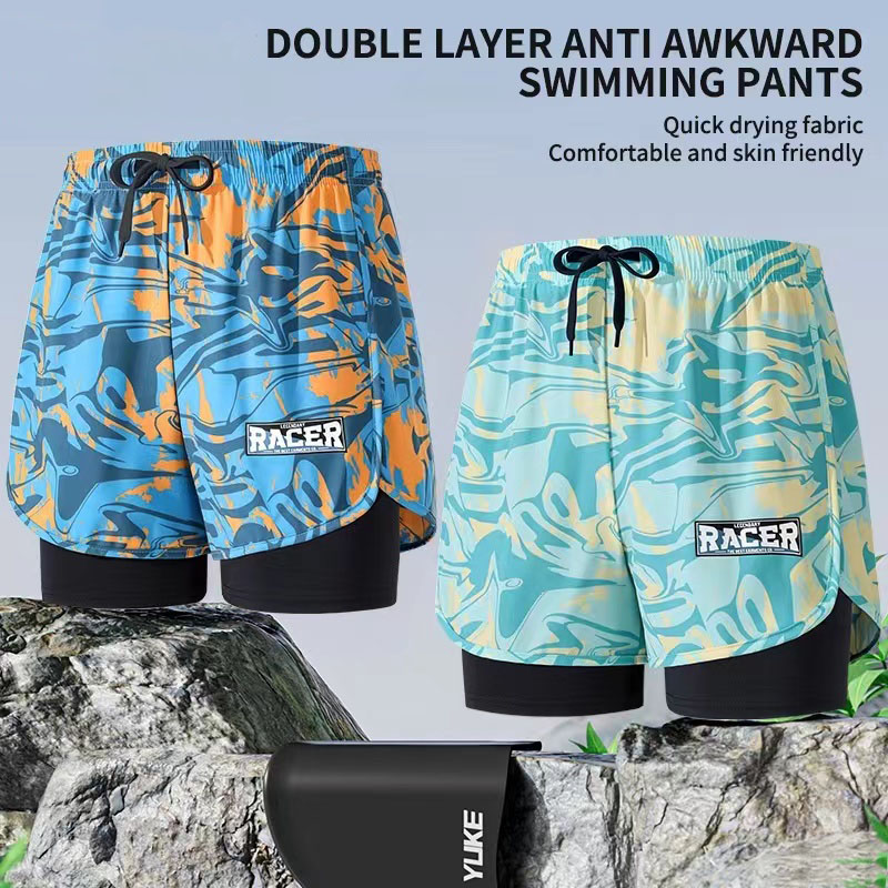 Swim Trunk Quick Dry - Kąpielówki dla dorosłych Dwuwarstwowe szybkoschnące oddychające