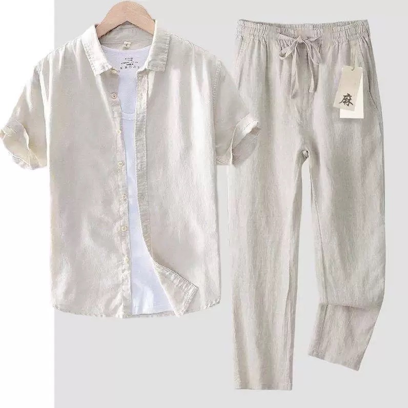 Linen Shirt Breathable - Koszula męska z czystego lnu i