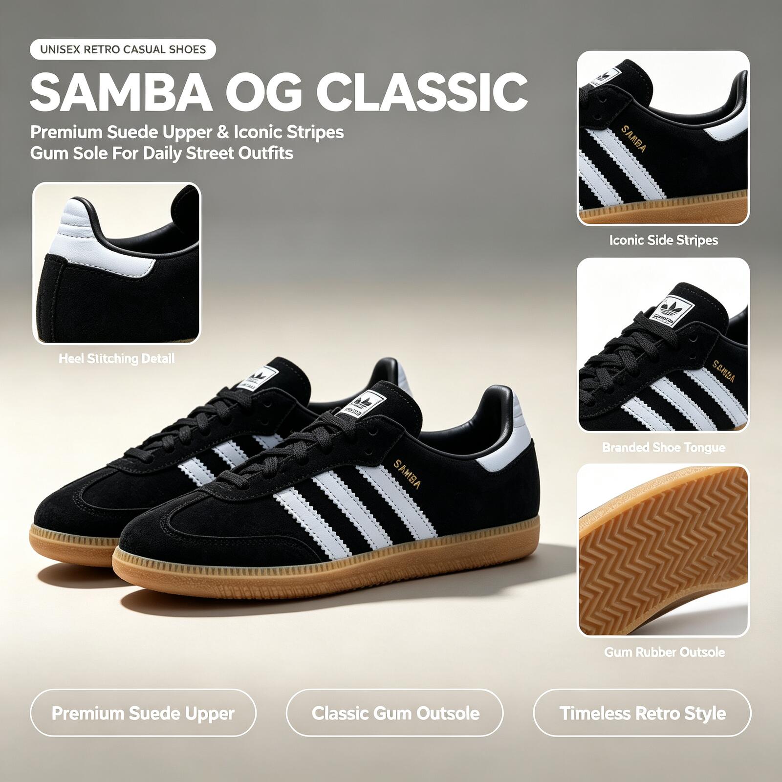 Adidas Shoes Samba - Oficjalne oryginalne buty Adidas SAMBA OG
